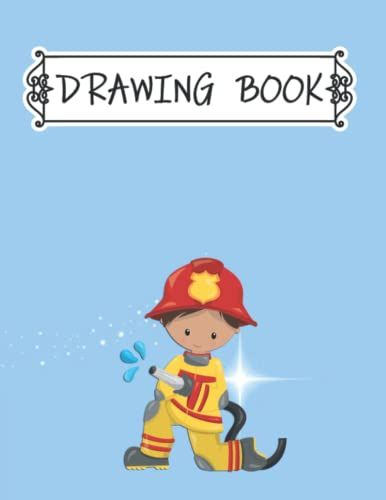Drawing Book: Cute Anime Firefighter Design Drawing Notebook, 8.5x11 Inches, 100 Pages, Perfect Gift For Drawing Painting Writing Sketching Home School