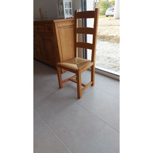 6 Chaises Assise Paille Rustique Chaine