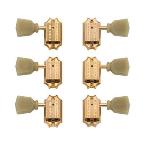 Pieces Detachees Deluxe Green Key Tuner Set Vintage Gold