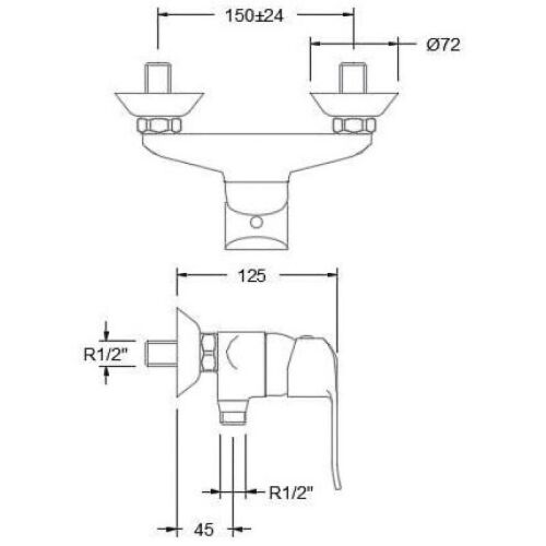 Mitigeur de douche - chromé - chic et design - Ypsilon Plus RAMON SOLER