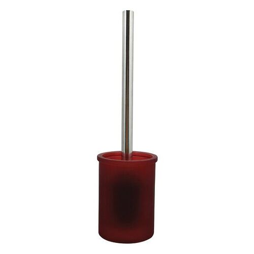 Brosse wc à poser - en verre - bordeaux - Yoko SPIRELLA