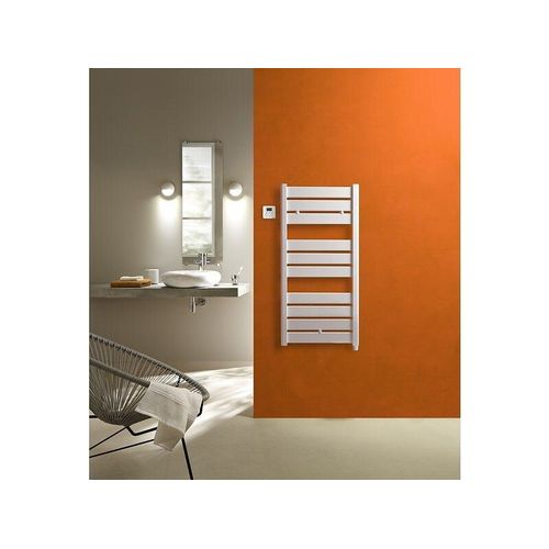 Sèche-serviettes électrique 500W, H.109.4 x l.51 cm Madras blanc