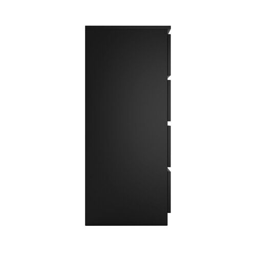 MILAN - Commode de chambre 8 tiroirs - 138x97x40cm - Meuble de rangement - Style moderne - Chiffonier - noir