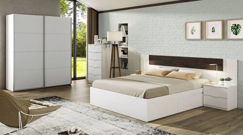 Armoire à deux portes coulissantes