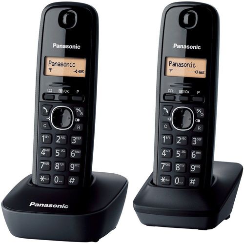 Panasonic KX-TG1612FRH - Téléphone sans fil avec ID d'appelant - DECT\GAP - noir + combiné supplémentaire