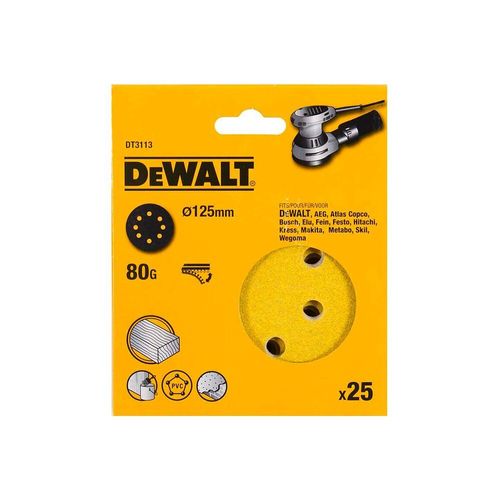 Disques à poncer - 8 perforations125mm Ø, G80