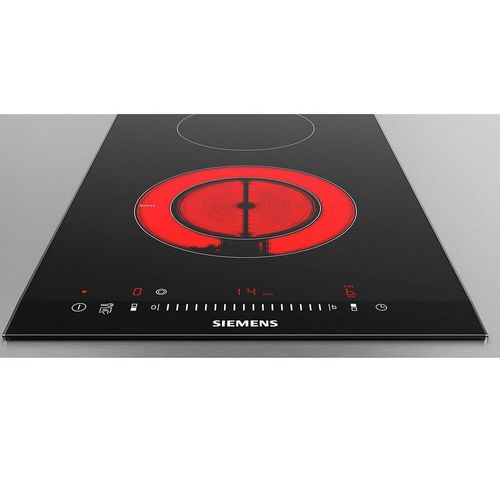 Siemens iQ300 ET375FFP1E Vitrocéramique Aluminium brossé/noir - 2 foyers