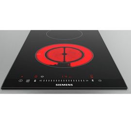 Siemens iQ300 ET375FFP1E Vitrocéramique Aluminium brossé/noir - 2 foyers