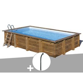 Kit piscine bois Gré Evora 6,20 x 4,20 x 1,33 m + Douche