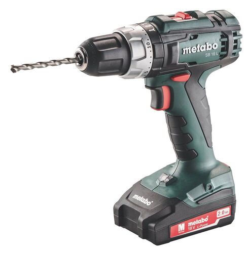 Metabo SB 18 L Perceuse à percussion sans fil, 2x18V/2Ah Li-Ion, Chargeur SC 60 Plus, Coffret - 602317500