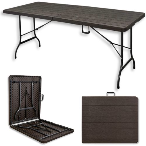 Table Pliante Imitation Bois 8 Personnes 180 Cm