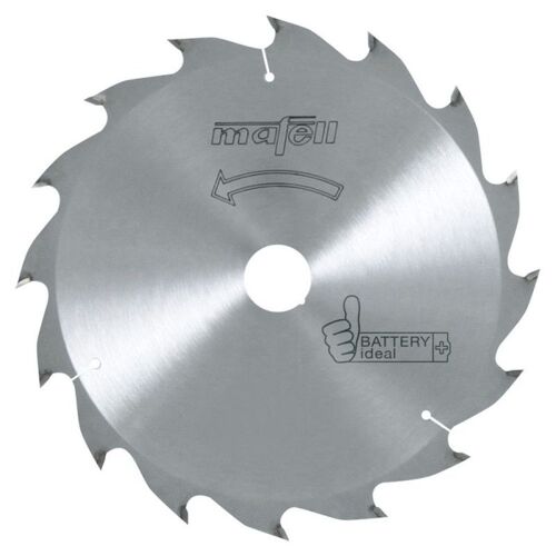 Lame de scie Mafell-HM (185 x 1,2/1,8 x 20 mm, Z?16, WZ, batterie idéale, pour coupes longitudinales dans le bois) - 092494