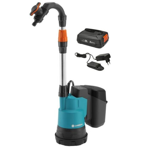 GARDENA 14602-61 Akku-Regenfasspompe 2000/2 18V P4A Kit prêt à l'emploi