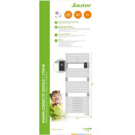 Sèche-serviettes Ventilo Asama connecté 1750W anthracite