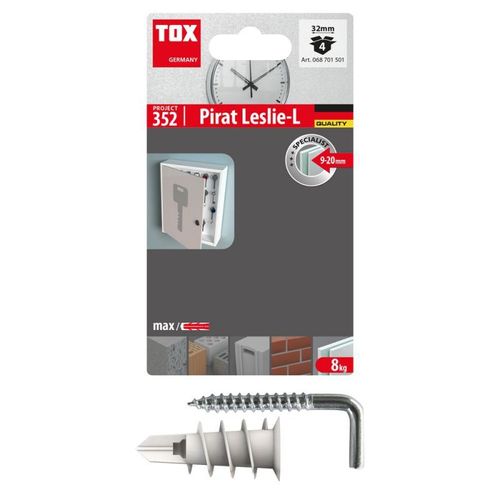 Cheville crochet TOX Pirat-Leslie-L Blister - 4 pièces - 68701501