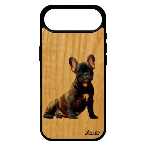 Coque Pour Iphone 17 Air Bois Silicone Chien Animal Chiot Peinture Blanc Mobile Case Animaux De Protection Pas Cher Nature Mignon