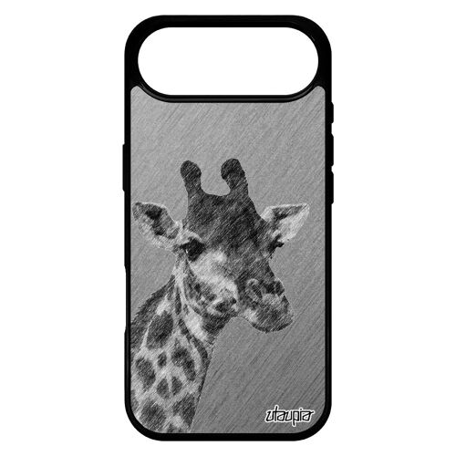 Coque Pour Iphone 17 Air Silicone Girafe Tachet¿ Gel Effet Gris Afrique Design Mobile Animal Etui Savane Animaux Unique Dessin