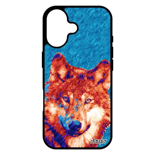 Coque Silicone Pour Iphone 17 Loup Louve Antichoc Personnalis¿ Housse Rouge Animaux Design Predateur Unique Moderne Animal Dessin
