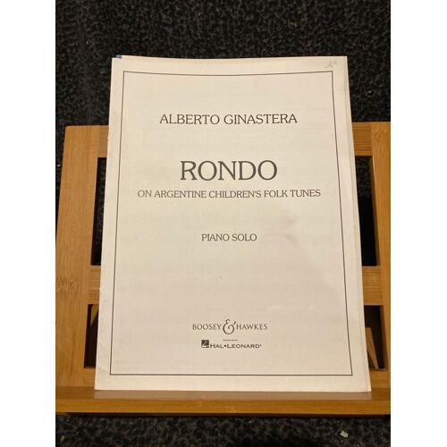 Alberto Ginastera Rondo Pour Piano Partition Éditions Boosey & Hawkes