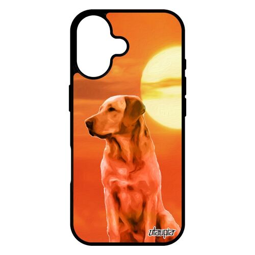 Coque chien pour iPhone 17 en silicone animaux de protection ciel golden retriever chiot design portable telephone smartphone