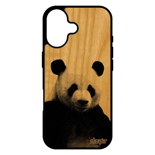 Coque Silicone Panda Pour Iphone 17 En Bois Nature Solide Animaux Noir Ecologie Geant Tpu Ecolo Antichoc Chine Original Jolie