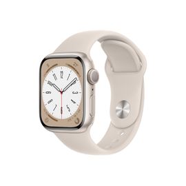 Apple Watch Series 8 (GPS) - 41 mm - aluminium droit - Montre connectée avec bracelet sport - fluoroélastomère - droit - taille du bracelet : Normal - 32 Go - Wi-Fi, Bluetooth - 31.9 g