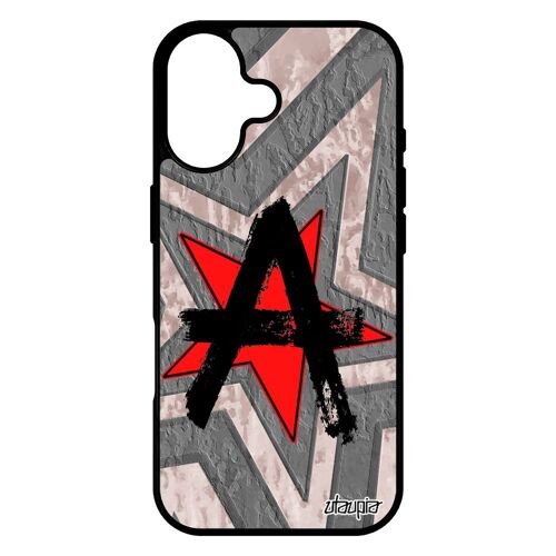 Coque Silicone Anarchie Pour Iphone 17 Signe Graphique Philosophie Alu Justice Rigide ¿Galit¿ Populaire Ni Dieu Ni Maitre Rock