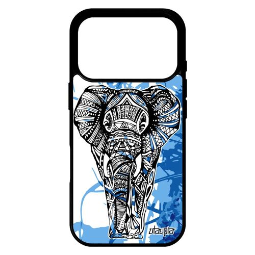 Coque silicone pour iPhone 17 pro elephant sagesse fleur smartphone feuilles telephone ganesh antichoc cover color¿ fille ethnique