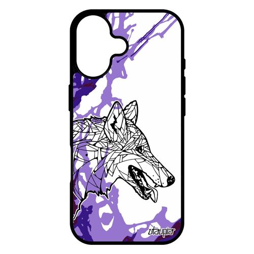 Coque Silicone Pour Iphone 17 Loup Peinture Arbre Ethnique Montagne Chien Souple Tribal Personnalis¿ Telephone Portable Azteque Art