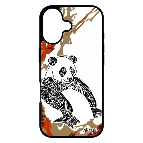 Coque Pour Iphone 17 Silicone Panda Dessin Peinture Azteque Telephone Animal Portable Tribal Original Arbre Art Bamboo Housse