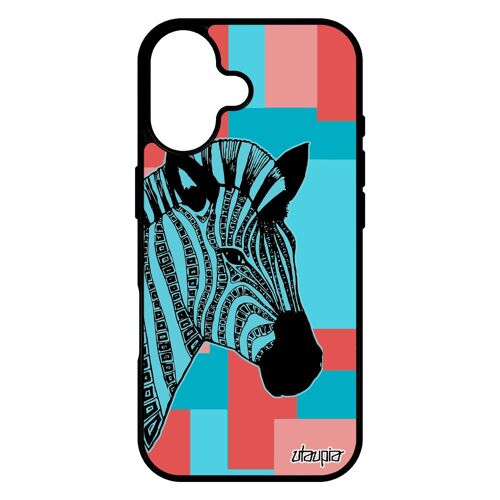 Coque Zebre Pour Iphone 17 Silicone Azteque Noir Et Blanc Cadeau D'anniversaire Bumper Noir Tanzanie Cheval Dessin Tribal Rose Ray¿