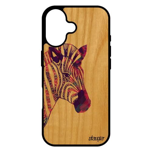 Coque Pour Iphone 17 En Bois Silicone Zebre Azteque 512 Go Souple Tribal Noir Violet Dessin Color¿ Multicolore Noir Et Blanc