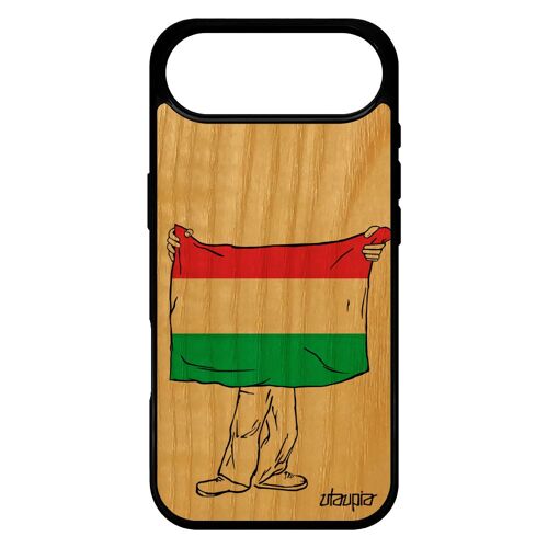 Coque Pour Iphone 17 Air Bois Silicone Drapeau Hongrie Hongrois Bumper Tpu 256 Go Jo Football Foot Coupe Du Monde