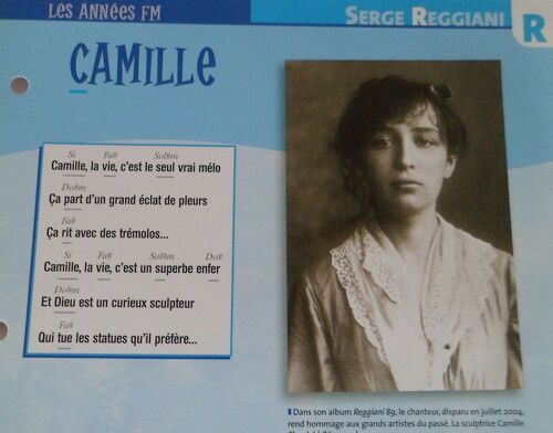 Fiche Chanson Camille Serge Reggiani