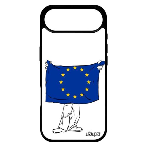 Coque Antichoc Pour Iphone 17 Air Silicone Drapeau Europeen Europe Ue Design Rigide Union Europeenne Etui 256 Go De
