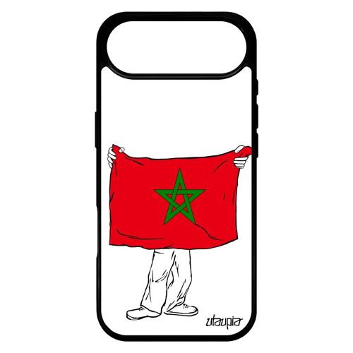 Coque Drapeau Maroc Marocain Pour Iphone 17 Air En Silicone Coupe D'afrique Rigide Jo Basket Can De Protection Coupe Du Monde
