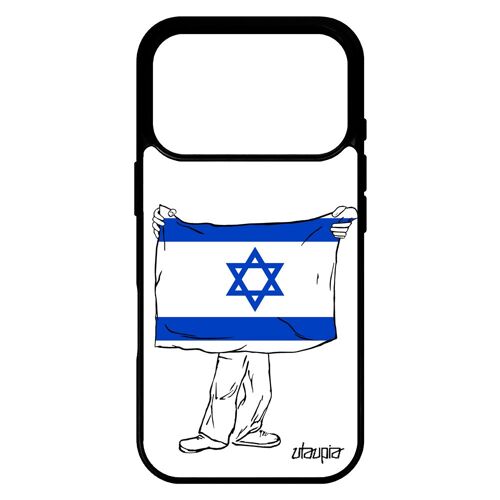 Coque pour iPhone 17 pro silicone drapeau israel israelien coupe du monde metal portable football foot noir personnalis¿ jo basket