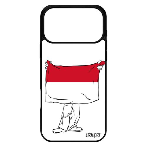 Coque pour iPhone 17 pro max silicone drapeau monaco monegasque football basket motif de protection personnalis¿ foot portable