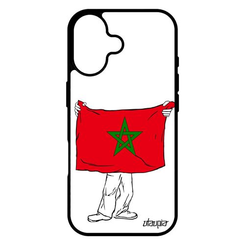 Coque silicone pour iPhone 17 drapeau maroc marocain coupe du monde smartphone basket foot housse jo football case
