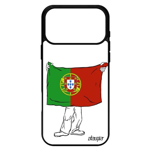 Coque silicone pour iPhone 17 pro max drapeau portugal portugais foot coupe d'europe 4G Euro football antichoc basket jo de