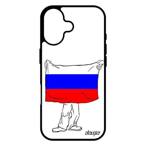 Coque pour iPhone 17 silicone drapeau russie russe foot basket noir antichoc mobile TPU coupe d'europe Euro de