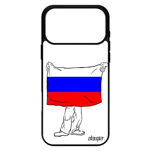 Coque pour iPhone 17 pro max silicone drapeau russie russe dessin coupe d'europe case coupe du monde basket jo foot football Euro
