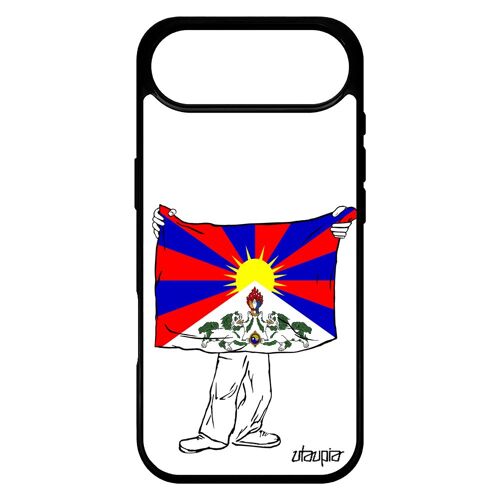 Coque Pour Iphone 17 Air En Silicone Drapeau Tibet Tibetain Zen 4g Noir Case Cover Bouddha Asie Bouddhisme Telephone