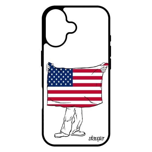 Coque Drapeau Etats Unis Usa Americain Pour Iphone 17 En Silicone Tpu Jo Housse Pas Cher Basket De Protection Foot Personnalis¿ Nba