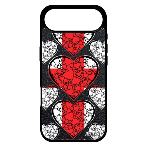 Coque Pour Iphone 17 Air Silicone Drapeau Angleterre Anglais I Love Jo Royaume Unis Coeur De Protection United Kingdom Football Gel