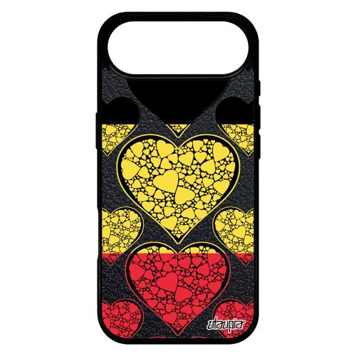 Coque Pour Iphone 17 Air Silicone Drapeau Belgique Belge Etui Personnalis¿ I Love Telephone Foot Basket Coeur Noir