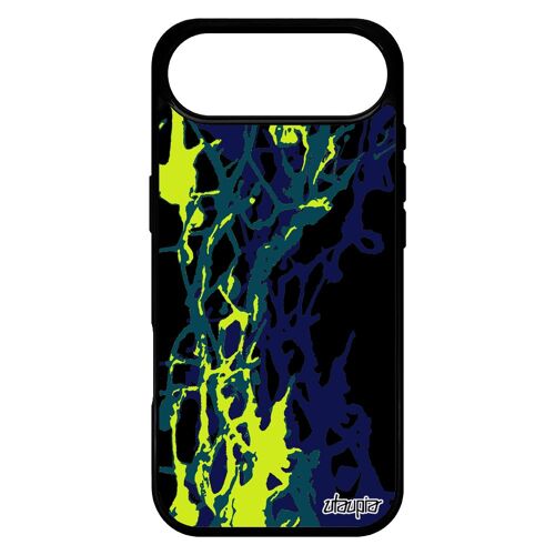 Coque Pour Iphone 17 Air Silicone Peinture Moderne Dessin Jolie Telephone Contemporain Antichoc Effet Design Tpu Bleu Mobile