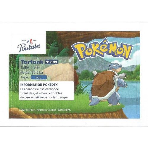 Image Pokémon - Tortank N°009 - Chocolat Poulain 2022