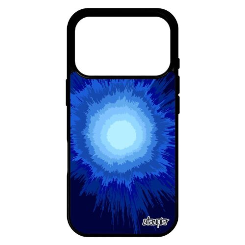 Coque pour iPhone 17 pro silicone explosion de protection tendance original espace bleu color¿ portable bumper metal galaxie