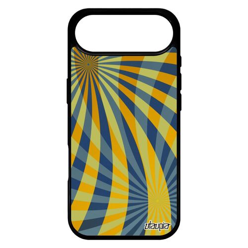 Coque Silicone Pour Iphone 17 Air Illusion D'optique Motif Jaune Texture Design Smartphone Original Portable Moderne Geometrie